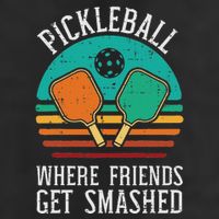 Pickleball Where Friends Get Smashed Pickle Ball Women Cool Comfort Performance Bucket Hat