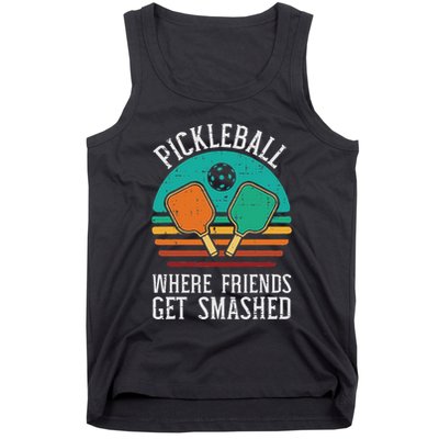 Pickleball Where Friends Get Smashed Pickle Ball Women Tank Top
