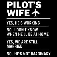 Pilots Wife Funny Aviation Airline Pilot Husband Aviator 16 in Basic Backpack
