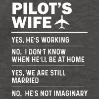 Pilots Wife Funny Aviation Airline Pilot Husband Aviator Vector Backpack