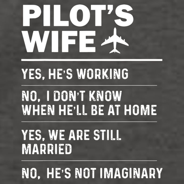 Pilots Wife Funny Aviation Airline Pilot Husband Aviator Vector Backpack