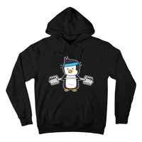 Penguin Weightlifting Funny Penguin Lovers Weightlifter Gym Premium Hoodie