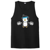 Penguin Weightlifting Funny Penguin Lovers Weightlifter Gym Premium PosiCharge Competitor Tank