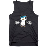 Penguin Weightlifting Funny Penguin Lovers Weightlifter Gym Premium Tank Top