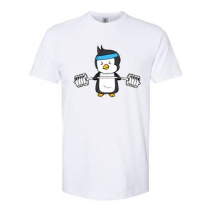 Penguin Weightlifting Funny Penguin Lovers Weightlifter Gym Premium Softstyle CVC T-Shirt