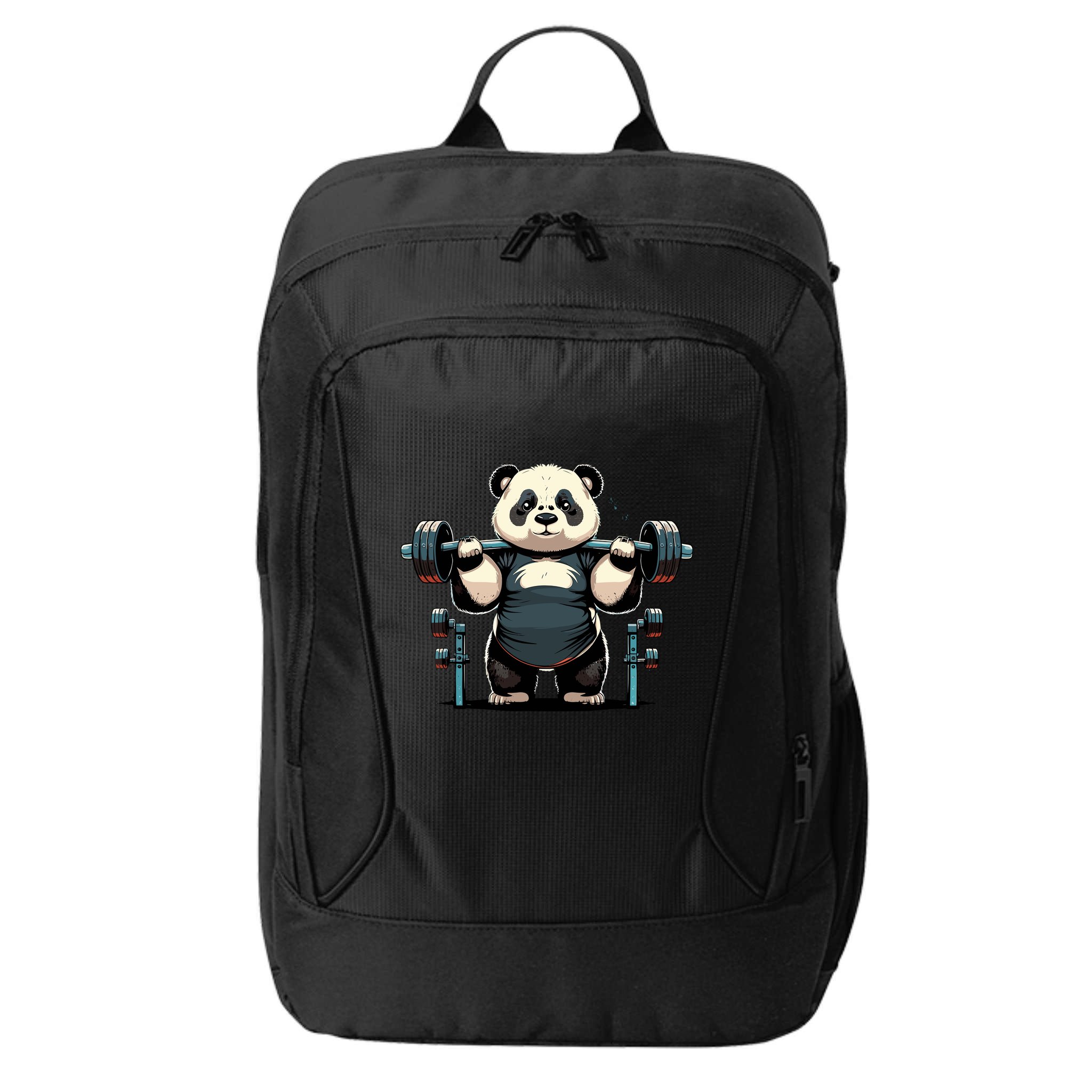 Panda Weightlifting Funny Fitness Gym Panda City Backpack