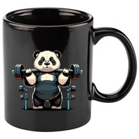 Panda Weightlifting Funny Fitness Gym Panda 11oz C Handle Ceramic Mug