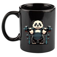 Panda Weightlifting Funny Fitness Gym Panda 11oz C Handle Ceramic Mug