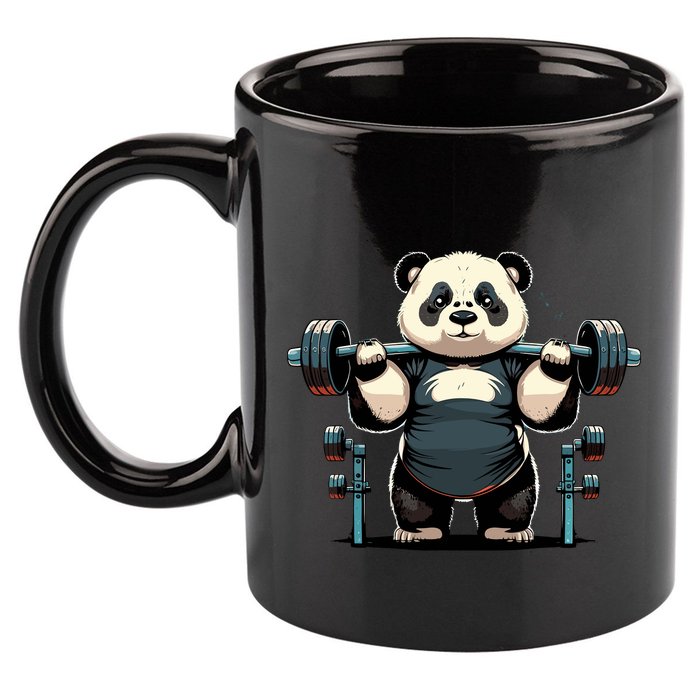 Panda Weightlifting Funny Fitness Gym Panda 11oz C Handle Ceramic Mug
