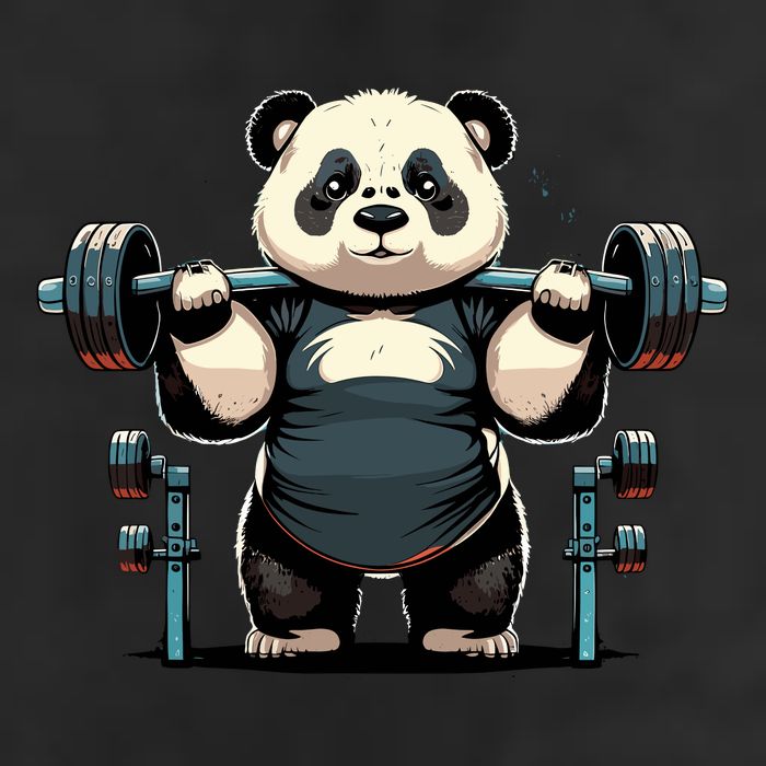 Panda Weightlifting Funny Fitness Gym Panda 11oz C Handle Ceramic Mug