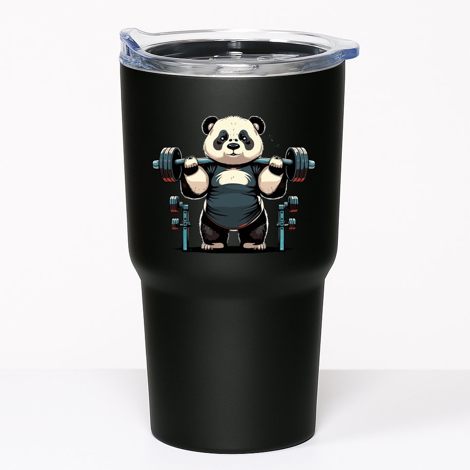 Panda Weightlifting Funny Fitness Gym Panda Tumbler