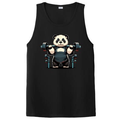 Panda Weightlifting Funny Fitness Gym Panda PosiCharge Competitor Tank