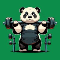 Panda Weightlifting Funny Fitness Gym Panda V-Neck T-Shirt