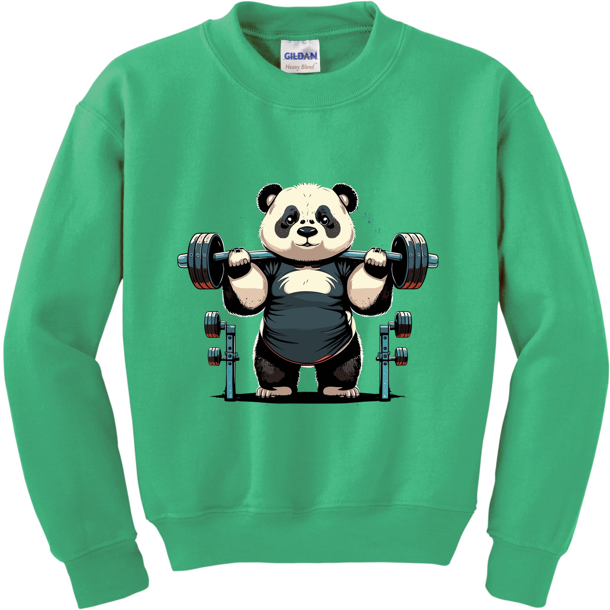 Panda Weightlifting Funny Fitness Gym Panda Kids Sweatshirt