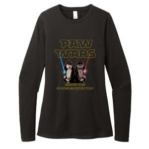 Paw Wars Funny Cat , Cat Lover , Cat Womens CVC Long Sleeve Shirt