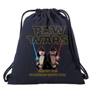 Paw Wars Funny Cat , Cat Lover , Cat Drawstring Bag