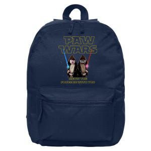 Paw Wars Funny Cat , Cat Lover , Cat 16 in Basic Backpack