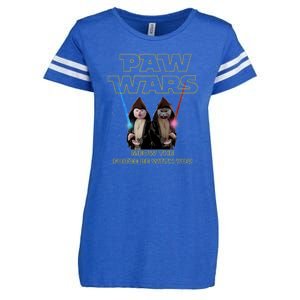 Paw Wars Funny Cat , Cat Lover , Cat Enza Ladies Jersey Football T-Shirt