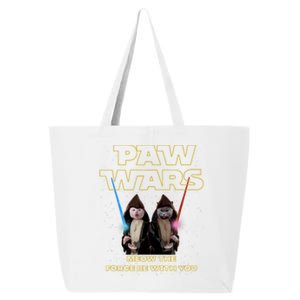 Paw Wars Funny Cat , Cat Lover , Cat 25L Jumbo Tote