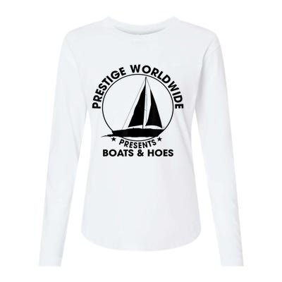 Prestige Worldwide Funny Cool Boats And Hoes Womens Cotton Relaxed Long Sleeve T-Shirt