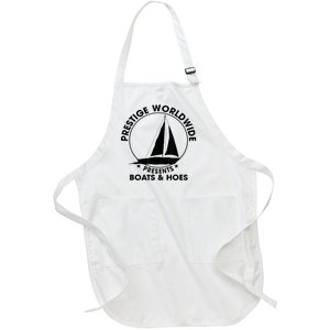 Prestige Worldwide Funny Cool Boats And Hoes Full-Length Apron With Pockets