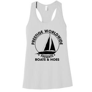 Prestige Worldwide Funny Cool Boats And Hoes Women's Racerback Tank