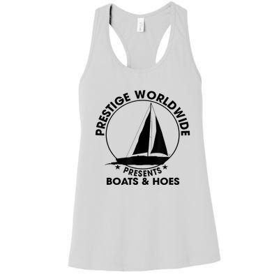 Prestige Worldwide Funny Cool Boats And Hoes Women's Racerback Tank