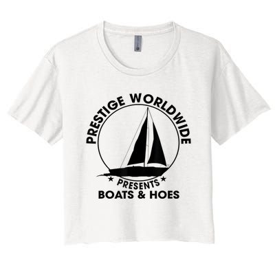 Prestige Worldwide Funny Cool Boats And Hoes Women's Crop Top Tee