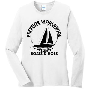 Prestige Worldwide Funny Cool Boats And Hoes Ladies Long Sleeve Shirt