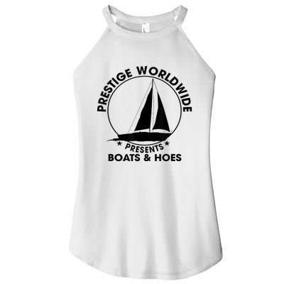 Prestige Worldwide Funny Cool Boats And Hoes Women’s Perfect Tri Rocker Tank