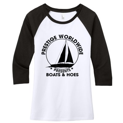 Prestige Worldwide Funny Cool Boats And Hoes Women's Tri-Blend 3/4-Sleeve Raglan Shirt