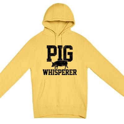 Pigs Whisperer Farmer Vintage Premium Pullover Hoodie