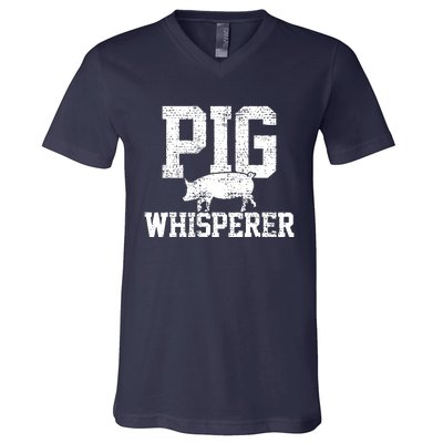 Pigs Whisperer Farmer Vintage V-Neck T-Shirt