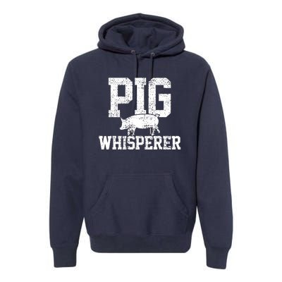 Pigs Whisperer Farmer Vintage Premium Hoodie