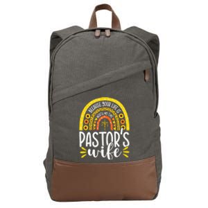 Pastor Wife Funny Special Christian Church Appreciation Gift Cotton Canvas Backpack