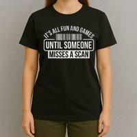 Postal Worker Fun And Games Misses A Scan Mailman Postman T-Shirt