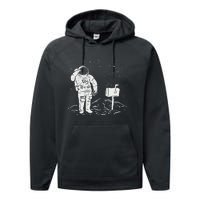 Postal Worker Funny For Delivery Mailman Astronaut Performance Fleece Hoodie