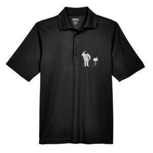 Postal Worker Funny For Delivery Mailman Astronaut Men's Origin Performance Pique Polo