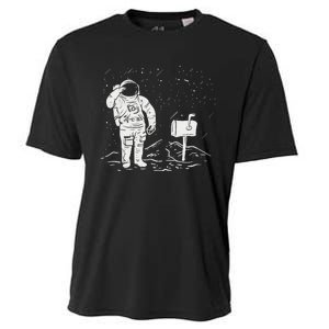 Postal Worker Funny For Delivery Mailman Astronaut Cooling Performance Crew T-Shirt