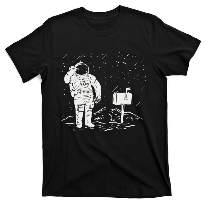 Postal Worker Funny For Delivery Mailman Astronaut T-Shirt