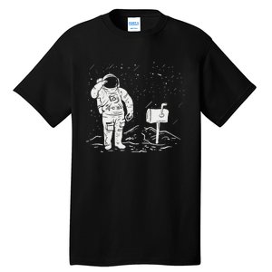 Postal Worker Funny For Delivery Mailman Astronaut Tall T-Shirt