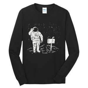 Postal Worker Funny For Delivery Mailman Astronaut Tall Long Sleeve T-Shirt