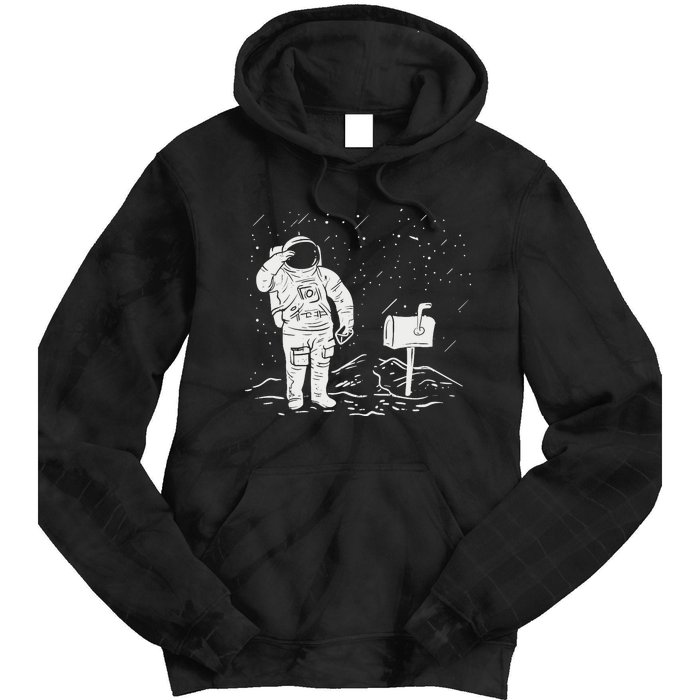 Postal Worker Funny For Delivery Mailman Astronaut Tie Dye Hoodie