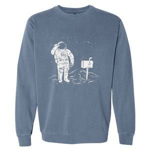 Postal Worker Funny For Delivery Mailman Astronaut Garment-Dyed Sweatshirt