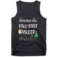 Probably will Fall Fast Asleep Christmas Day Family Tank Top