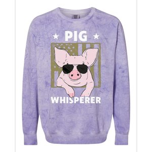 Pig Whisperer Funny Pig Design Hog Farmer Colorblast Crewneck Sweatshirt