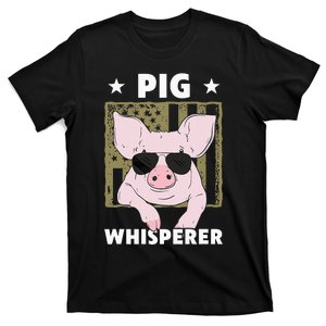 Pig Whisperer Funny Pig Design Hog Farmer T-Shirt