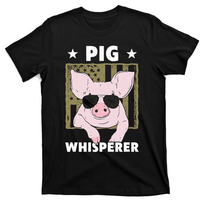 Pig Whisperer Funny Pig Design Hog Farmer T-Shirt