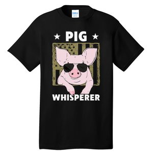 Pig Whisperer Funny Pig Design Hog Farmer Tall T-Shirt