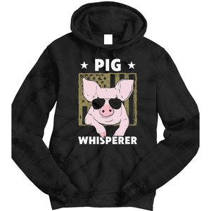 Pig Whisperer Funny Pig Design Hog Farmer Tie Dye Hoodie